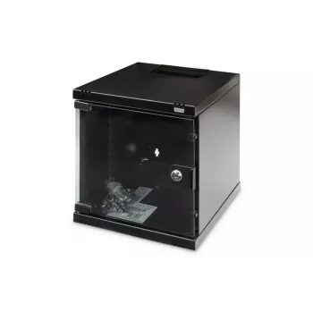 DIGITUS wandmontagekast 254 mm (10 inch) 6U wandmontagekast 330x312x300 mm, kleur zwart (RAL 9005)