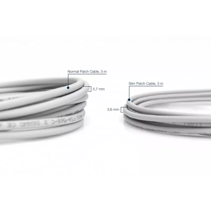 Netwerkkabel Digitus CAT 6A U/FTP slank patchkabel RJ-45 Cat6a 1m grijs