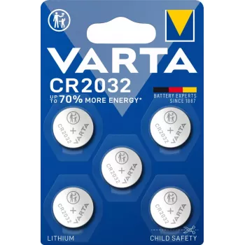 VARTA Batterij Lithium-knoopcel Cr2032 3V (5 stuks)