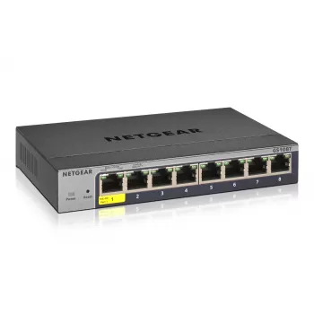 NETGEAR GS108Tv3 Managed L2 Gigabit Ethernet (10/100/1000) Grijs