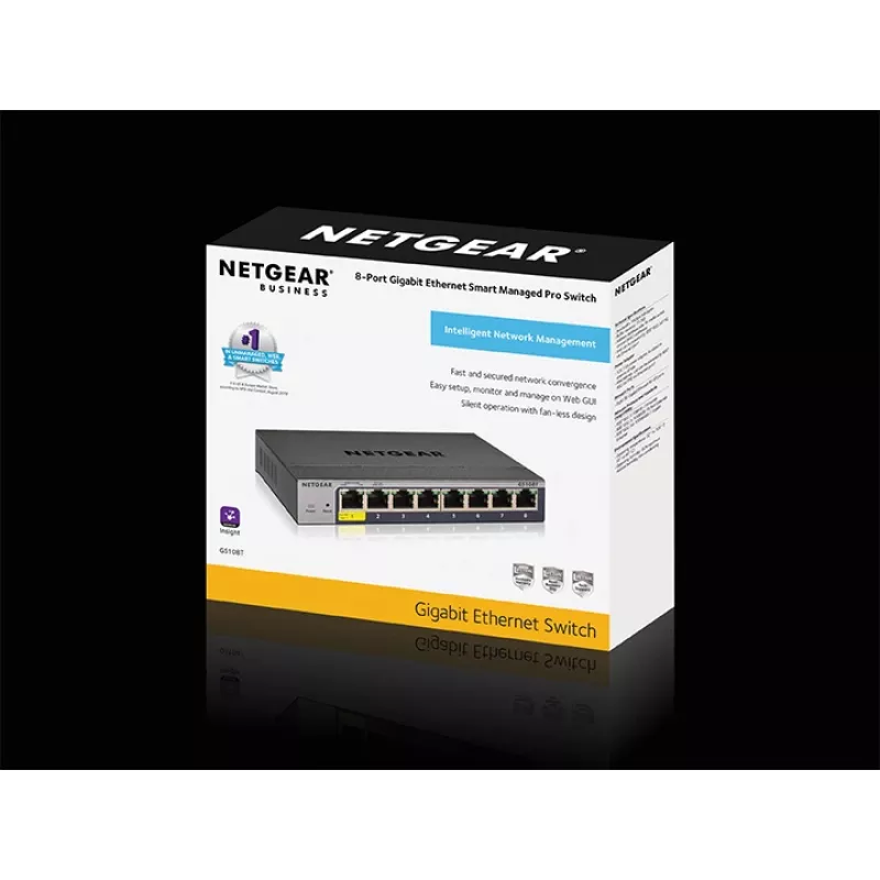 NETGEAR GS108Tv3 Managed L2 Gigabit Ethernet (10/100/1000) Grijs