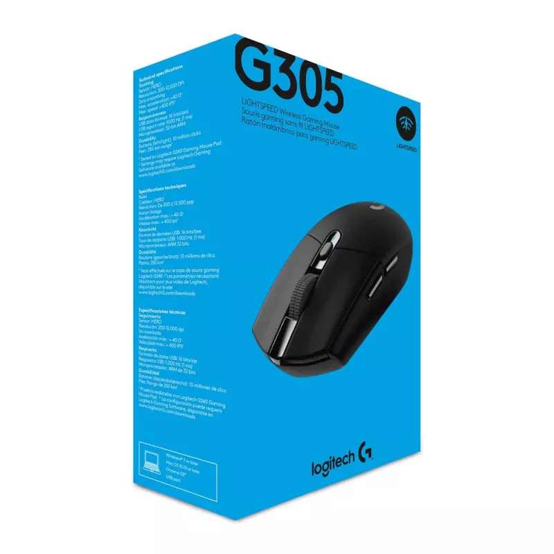 Logitech G305 Lightspeed draadloze gaming-muis, zwart