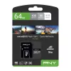 PNY Micro-SD Pro Elite 64 GB Class 10 UHS-I U3 A1 V30 SD-adapter