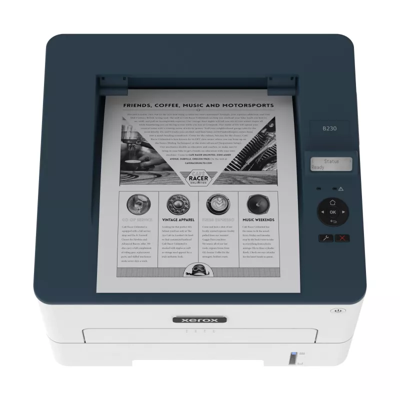 Xerox B230 A4 34ppm draadloze duplex printer PCL5e/6 2 papierladen totaal 251 vel