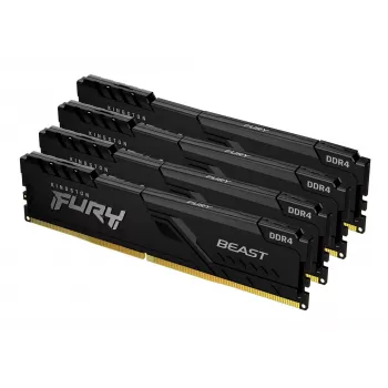 Kingston Technology FURY Beast 128GB 3200MT/s DDR4 CL16 DIMM (kit van 4) zwart