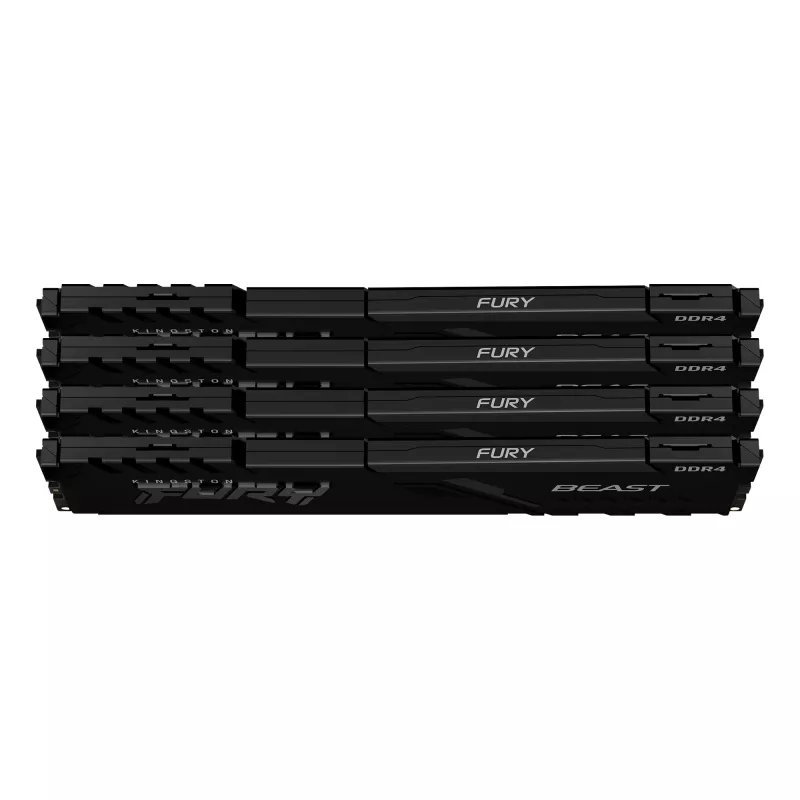 Kingston Technology FURY Beast 128GB 3200MT/s DDR4 CL16 DIMM (kit van 4) zwart