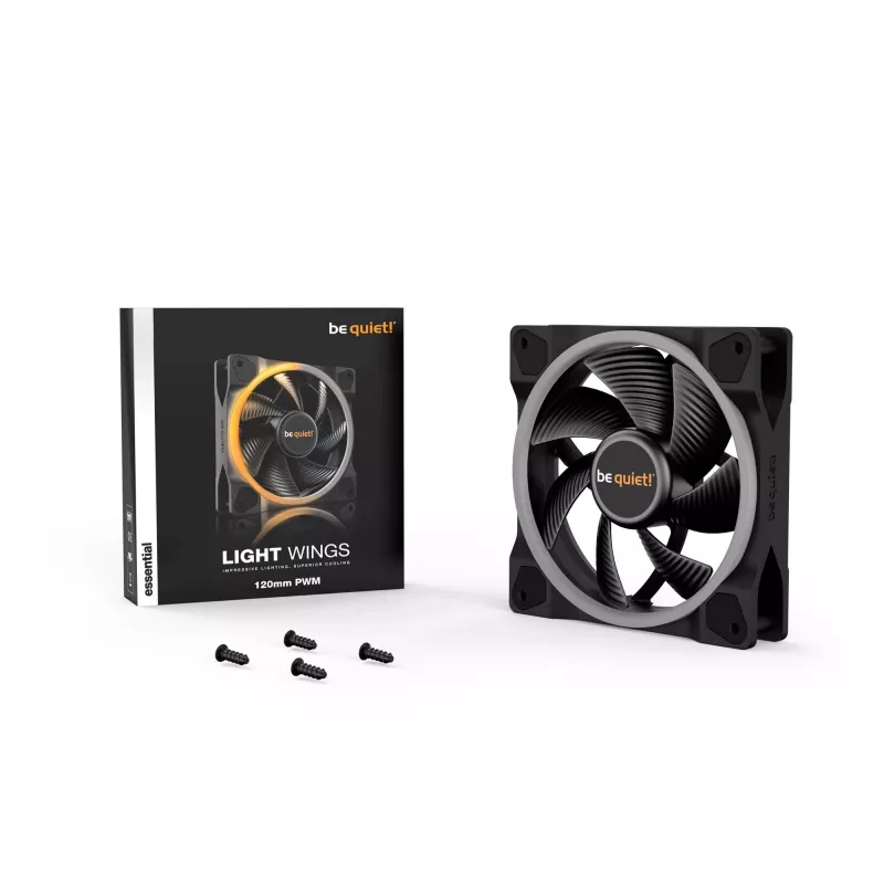 be quiet Light Wings 120mm ARGB PWM ventilator zwart