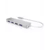 ICY BOX IB-HUB1425-C3 USB 3.2 Gen 1 (3.1 Gen 1) Type-C 5000 Mbit/s zilver