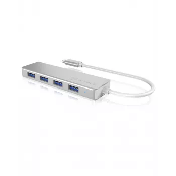 ICY BOX IB-HUB1425-C3 USB 3.2 Gen 1 (3.1 Gen 1) Type-C 5000 Mbit/s zilver