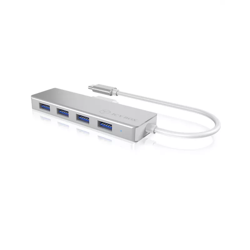 ICY BOX IB-HUB1425-C3 USB 3.2 Gen 1 (3.1 Gen 1) Type-C 5000 Mbit/s zilver