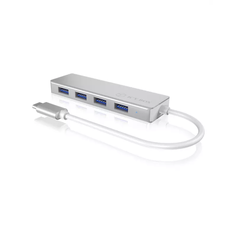 ICY BOX IB-HUB1425-C3 USB 3.2 Gen 1 (3.1 Gen 1) Type-C 5000 Mbit/s zilver