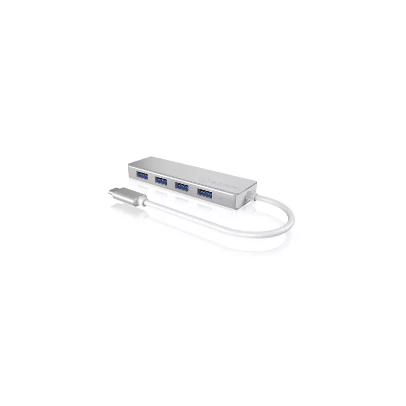 ICY BOX IB-HUB1425-C3 USB 3.2 Gen 1 (3.1 Gen 1) Type-C 5000 Mbit/s zilver