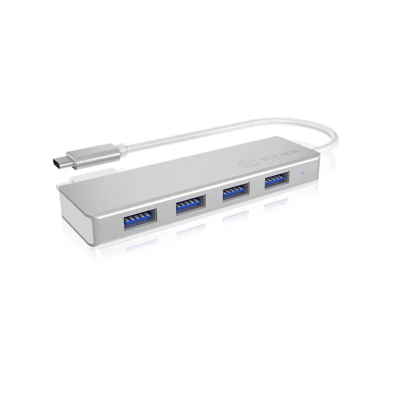 ICY BOX IB-HUB1425-C3 USB 3.2 Gen 1 (3.1 Gen 1) Type-C 5000 Mbit/s zilver