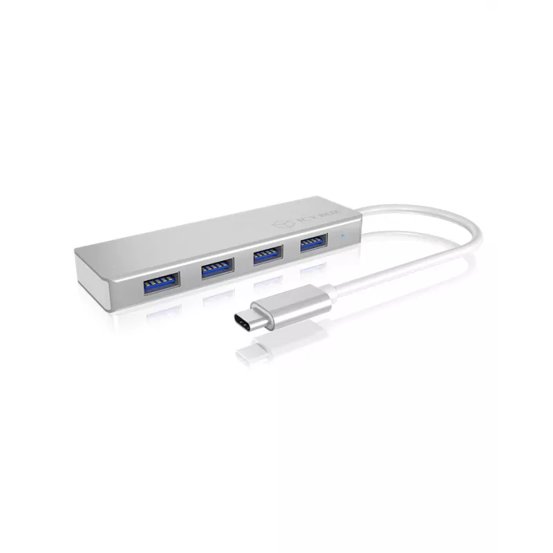 ICY BOX IB-HUB1425-C3 USB 3.2 Gen 1 (3.1 Gen 1) Type-C 5000 Mbit/s zilver