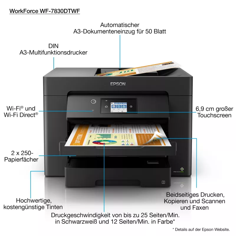 Epson WorkForce WF-7830DTWF inkjet A3 4800 x 2400 DPI Wi-Fi