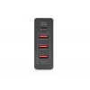 DIGITUS 4-poorts USB-oplader, 72 W 1x USB-C (PD) 5,9,15,20 V/3 A, 3x USB-A 5 V/2,4 A, zwart