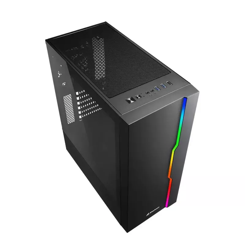 PC-behuizing Sharkoon RGB Slider Midi Tower zwart