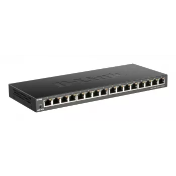D-Link DGS-1016S Unmanaged Gigabit Ethernet (10/100/1000) zwart