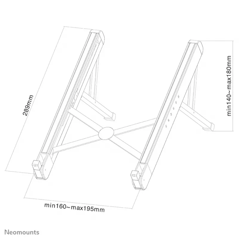 Neomounts NSLS010 laptopstandaard 11-17 inch - opvouwbaar - compact - universeel