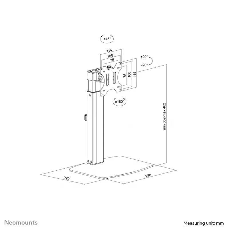 Neomounts FPMA-D865zwart monitorstandaard 10-32 inch - gasveer