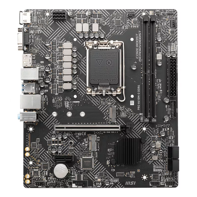 MSI PRO H610M-G DDR4 moederbord Intel H610 LGA 1700 micro ATX