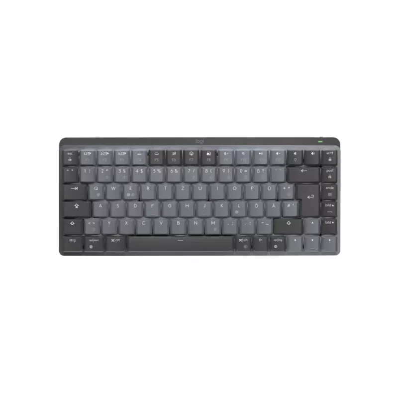 LOGITECH Mx Mechanical Mini minimalistisch draadloos verlicht toetsenbord - Graphite Tactile Quiet Qwertz Duits