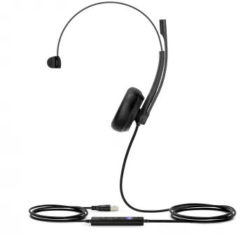 Yealink UH34 Mono Teams headset, bedraad, kantoor/callcenter, 20 - 20000 Hz, 88 g, headset, zwart