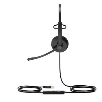 Yealink UH34 Mono Teams headset, bedraad, kantoor/callcenter, 20 - 20000 Hz, 88 g, headset, zwart