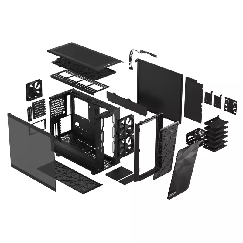 FRACTAL DESIGN Meshify 2 Light Tint gehard glas zwart