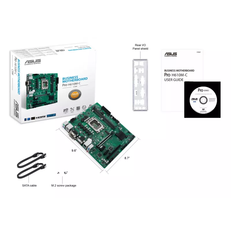 Moederbord ASUS Pro H610M-C-CSM Intel H610 LGA 1700 micro ATX