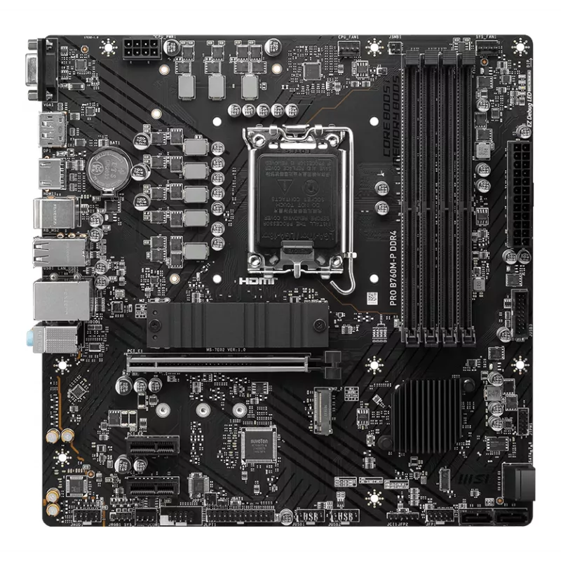 MSI PRO B760M-P DDR4 moederbord Intel B760 LGA 1700 micro ATX