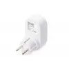 DIGITUS voeding met 2 USB-aansluitingen 250V, 50 Hz, USB: 5V, 2,1A, wit / grijs