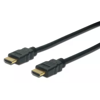 DIGITUS HDMI High Speed-verbindingskabel, type A M/M, 1m met Ethernet, Ultra HD 60p, goud zwart