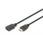 DIGITUS HDMI High Speed-verlengkabel, type A M/F, 3 m met Ethernet, Ultra HD 24p, goud zwart