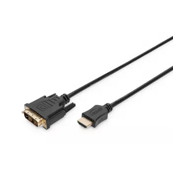 DIGITUS HDMI-adapterkabel, type A-DVI(18+1) M/M, 3m Full HD zwart