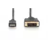 DIGITUS HDMI-adapterkabel, type A-DVI(18+1) M/M, 3m Full HD zwart