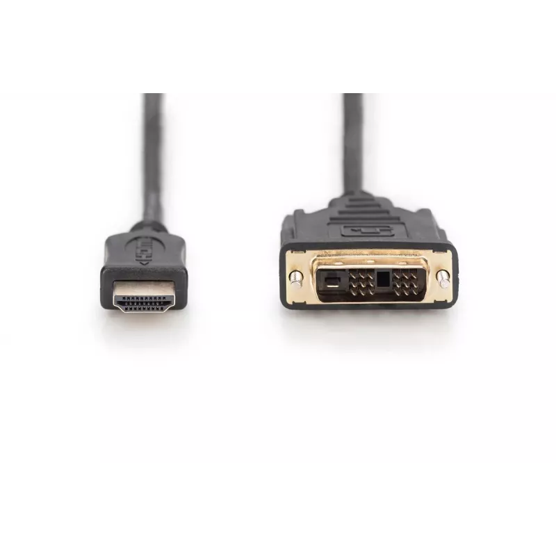 DIGITUS HDMI-adapterkabel, type A-DVI(18+1) M/M, 3m Full HD zwart