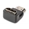 DIGITUS HDMI-adapter, type A, 90° haaks M/F, Ultra HD 60p, zwart goud