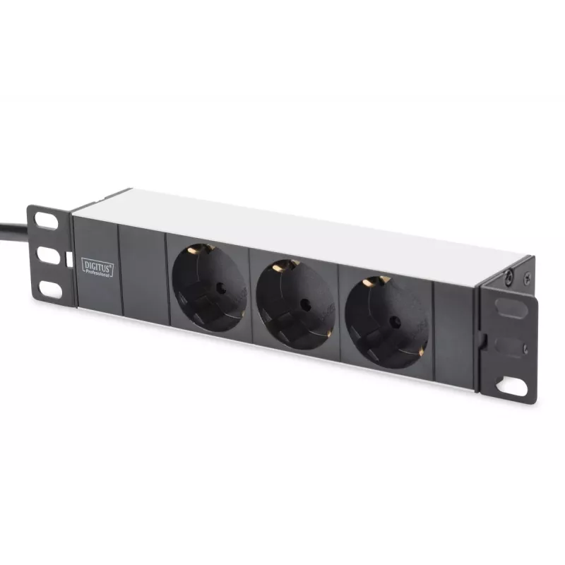 DIGITUS 10in netwerkbundel – 6U kast, grijs schap, PDU, 8-poorts switch, CAT6 patchpaneel