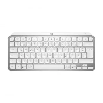 LOGITECH minimalistisch draadloos verlicht toetsenbord - MX KEYS MINI - Pale Gray - Qwertz Duits