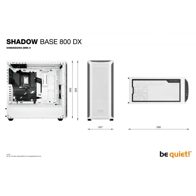 PC-behuizing be quiet! Shadow Base 800 DX wit midi tower
