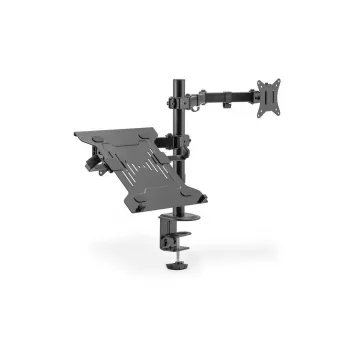 DIGITUS monitorarm met notebookhouder 17-32 inch, 9 kg max. – tafelklem of tule-doorvoer