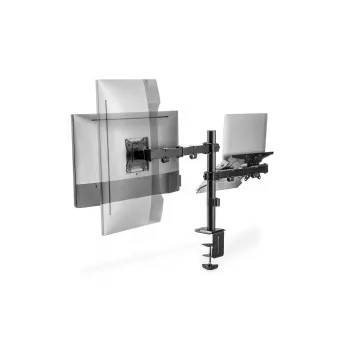 DIGITUS monitorarm met notebookhouder 17-32 inch, 9 kg max. – tafelklem of tule-doorvoer