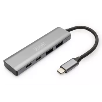 DIGITUS USB-C 4-poorts hub 2x USB-A + 2x USB-C Gen2