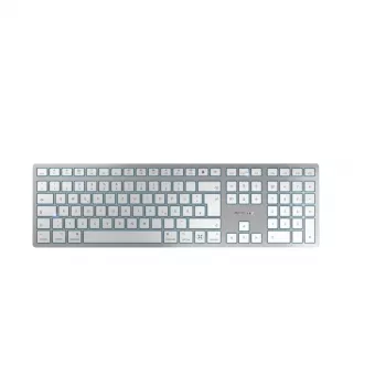 CHERRY KW 9100 slank FOR MAC toetsenbord universeel USB + Bluetooth QWERTZ Duits zilver