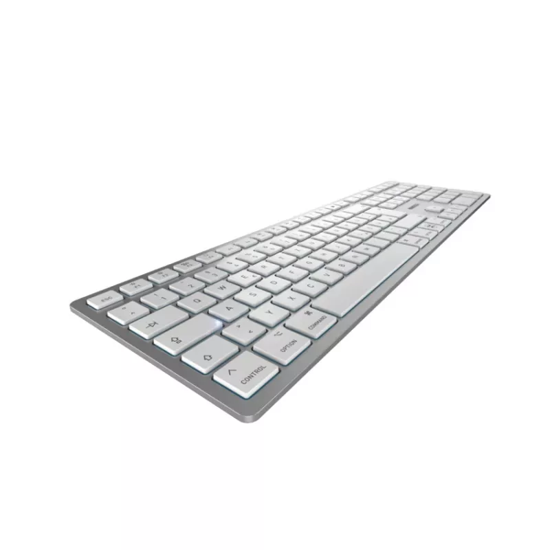 CHERRY KW 9100 slank FOR MAC toetsenbord universeel USB + Bluetooth QWERTZ Duits zilver