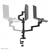 Neomounts DS20-425BL2 monitorarm met laptopsteun 17-27 inch – ruimtebesparend