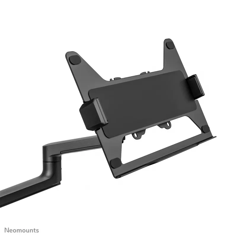Neomounts DS20-425BL2 monitorarm met laptopsteun 17-27 inch – ruimtebesparend