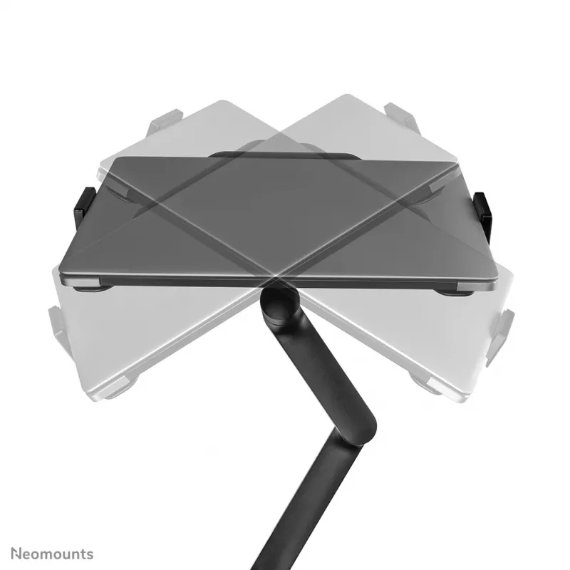 Neomounts DS20-425BL2 monitorarm met laptopsteun 17-27 inch – ruimtebesparend
