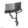 Neomounts DS20-425BL2 monitorarm met laptopsteun 17-27 inch – ruimtebesparend